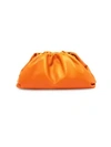 Bottega Veneta The Pouch Leather Clutch In Orange