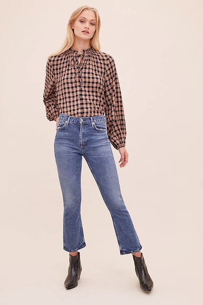 Citizens Of Humanity Demy Cropped-flared Jeans In Blue