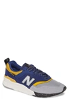 New Balance Men's 997h Running Sneakers From Finish Line In Techtonic Blue/steel/gold