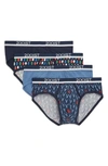 2(x)ist 4-pack No-show Stretch Briefs In Varsity Navy/ Dutch Blue