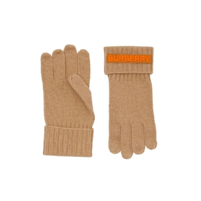 Burberry Kingdom And Logo Applique Cashmere Gloves