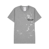 Helmut Lang Paint-print Logo-embroidered Cotton T-shirt In Grey