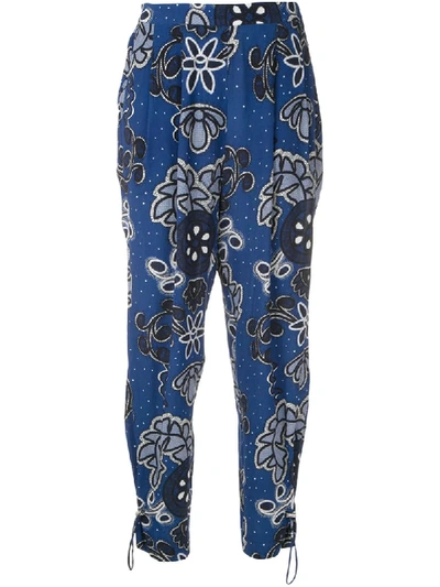 Martha Medeiros Pleated Straight Trousers In Blue