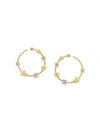 ESHVI STAR CRYSTAL HOOPS