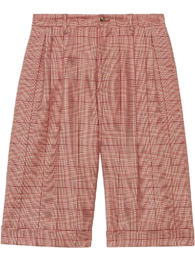 Gucci Check Bermuda Shorts In Pink
