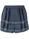 Cecilie Copenhagen Patterned Shorts In Blue