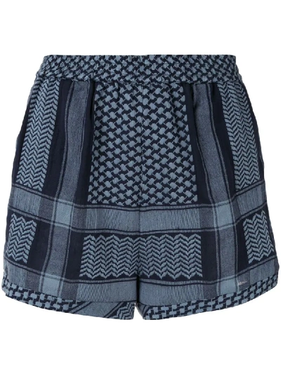 Cecilie Copenhagen Patterned Shorts In Blue