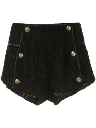 Andrea Bogosian Lace Shorts In Black