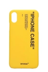 OFF-WHITE QUOTE COVER IN YELLOW PVC,11157742