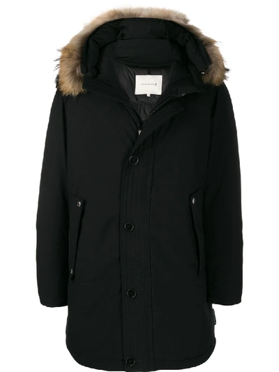 Mackintosh Hooded Parka Jacket In Black