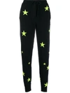 Chinti & Parker Cashmere Fluorescent Star Joggers In Blue