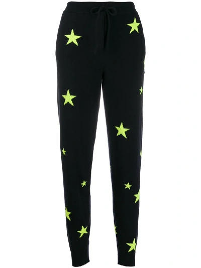 Chinti & Parker Cashmere Fluorescent Star Joggers In Blue