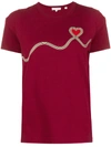 Chinti & Parker Heart Print T-shirt In Red