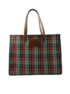 ETRO GLOBETROTTER LEATHER-TRIMMED TOTE,11157678