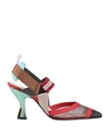 Fendi Colibrì Ff Motif Slingback Pumps In Brown