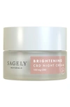 SAGELY NATURALS BRIGHTENING CBD NIGHT CREAM,SN-1050-R