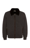 FIORONI FUR-LINED CASHMERE BOMBER JACKET,730181