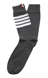 THOM BROWNE MID-CALF STRIPED COTTON SOCKS,753953