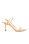 Studio Amelia 75mm Leather Sling Back Sandals In Nude Nappa Leather