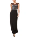VINCE CAMUTO SEQUIN ILLUSION-DETAIL GOWN