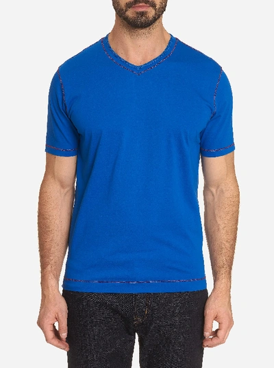 Robert Graham Maxfield T-shirt In Cobalt