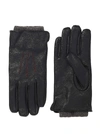 ROBERT GRAHAM LEATHER GLOVES WITH KNIT CUFF