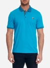 Robert Graham Easton Polo In Aqua