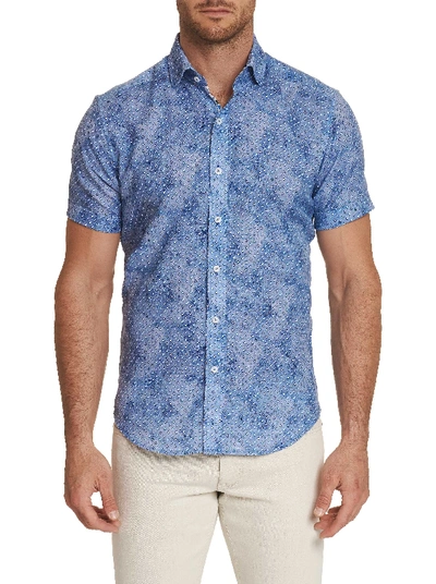 Robert Graham Men's Short-sleeve Boyer Shirt In Blue
