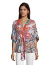 ROBERT GRAHAM ROBERT GRAHAM JOSIE FLORAL PAISLEY PRINTED SILK BLOUSE