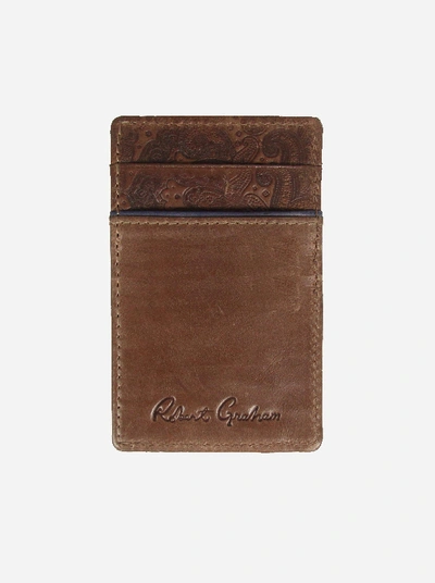 Robert Graham Himalaya Card Case In Brown