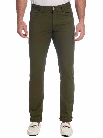Robert Graham Seaton Perfect Fit Trousers In Army