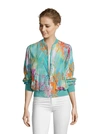 dressing gownRT GRAHAM MEREDITH PALM PRINTED SILK JACKET