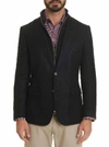 Robert Graham Men's Downhill Two-button Wool Jacket In Black