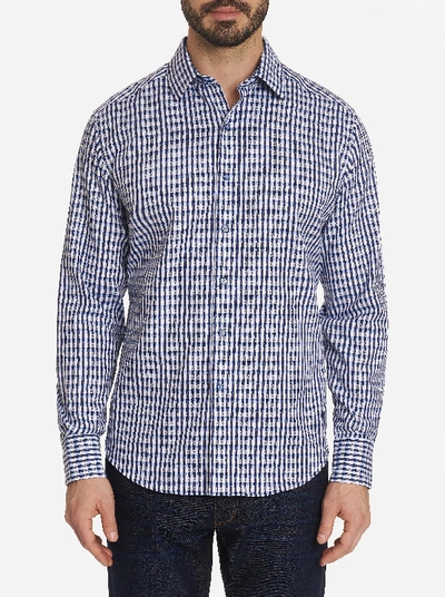 Robert Graham Hackman Check Pattern Classic Fit Shirt In Blue