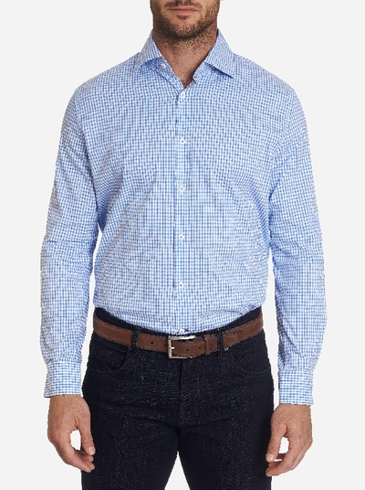 Robert Graham Acton Checked Regular Fit Dress Shirt In Blue