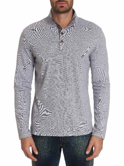 Robert Graham Leonard Classic Fit Pique Pullover In Charcoal