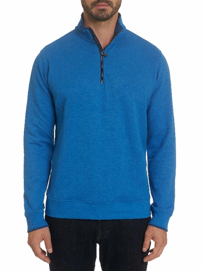 Robert Graham Quarter Zip Hartford Sweater In Blue