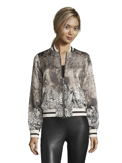 Robert Graham Meredith The Gatsby Printed Bomber Jacket In Black