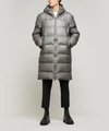 Rains Long Waterproof Thermal Puffer Coat In Charcoal