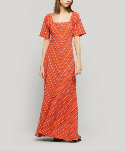 Ace And Jig Jamie Square-neck Maxi-dress In Rhumba