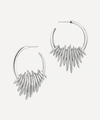 SHAUN LEANE SILVER QUILL HOOP EARRINGS,000645693