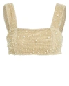 SARA CRISTINA Mare Beaded Crop Top,060047954537