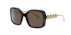 Versace 56mm Butterfly Sunglasses In Brown