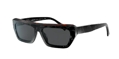 Alain Mikli Armitage Grey Rectangular Unisex Sunglasses 0a05053 001 8755 In Grey-black