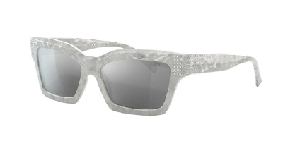 Alain Mikli Arlette Rectangle Acetate Sunglasses In Silver