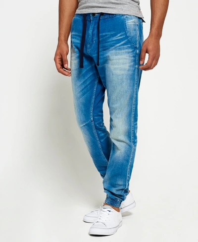 Superdry Drawstring Jeans In Blue