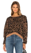 JOA LEOPARD SWEATER TOP,JOA-WK47