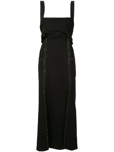 Camilla And Marc Tie Back Maxi Dress In Black