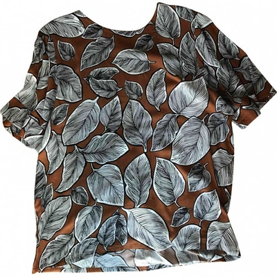 Pre-owned Anthropologie Brown Viscose Top