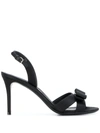 Ferragamo Vara Bow 85mm Sandals In Black